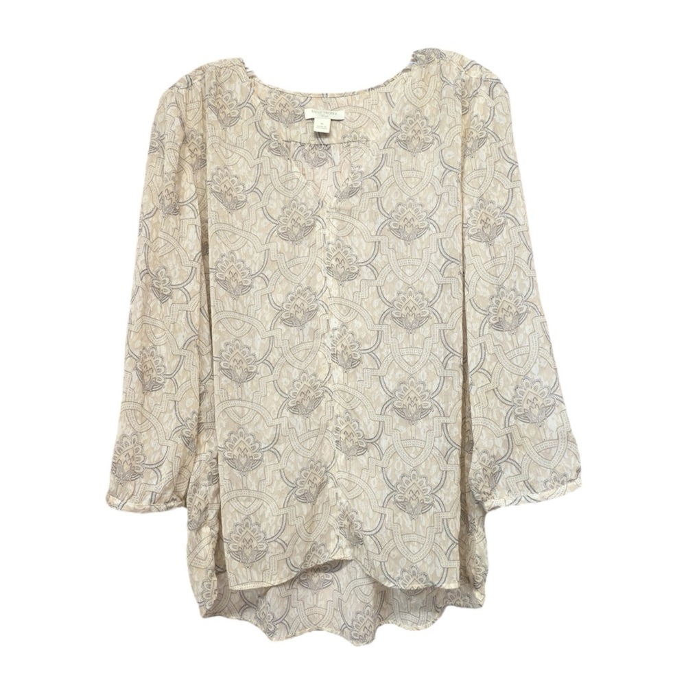 Saint Tropez West Cream Patterned Blouse